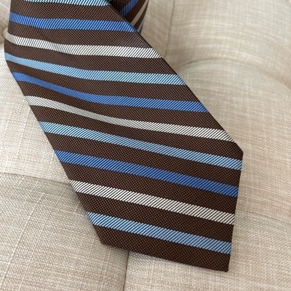 Brooks Brothers Brown Striped Silk Tie - Picture 2 of 5